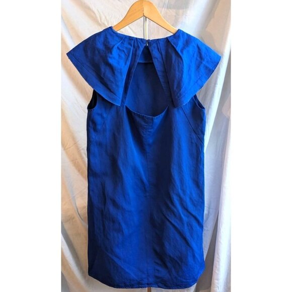 Vintage Y2K TARA JARMON Cobalt Blue Shift Mini Dress Cut Out Back Size 40 - Picture 7 of 7